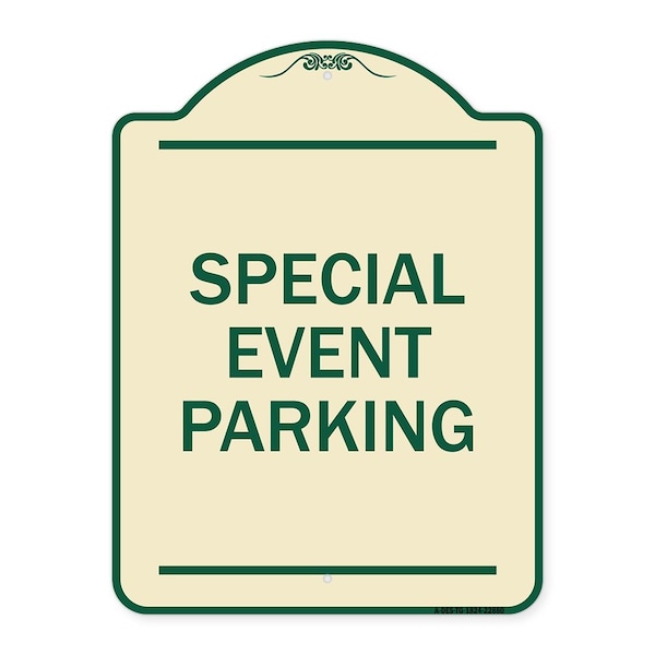 Special Event Parking Heavy-Gauge Aluminum Architectural Sign, 24" x 18", TG-1824-22880